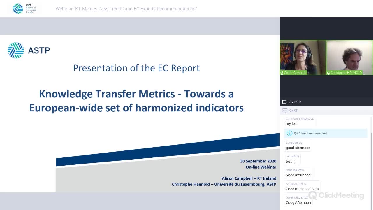 Tea with ASTP: KT Metrics New