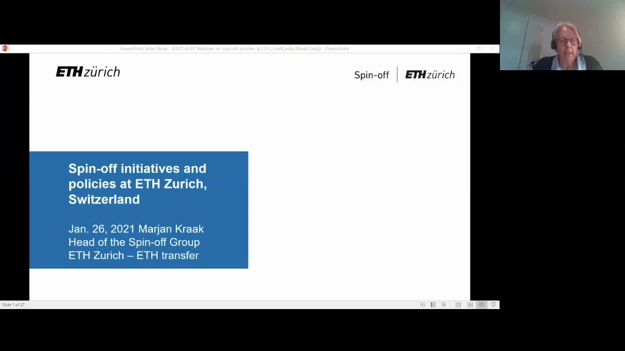 Tea with ASTP: Spin-off initiatives and policies at ETH Zurich