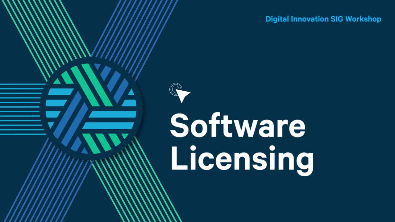 Digital Innovations SIG: Present and Future of Software Licensing